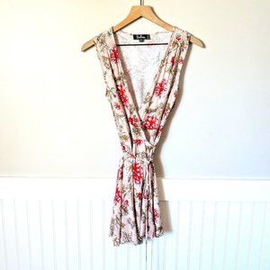 Lulu's Floral Wrap Mini Dress S